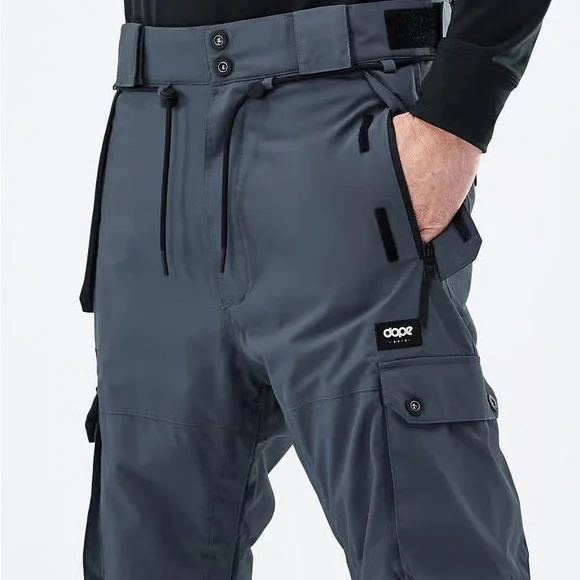 NWT Dope Iconic Snowboard Pants Men Metal Blue